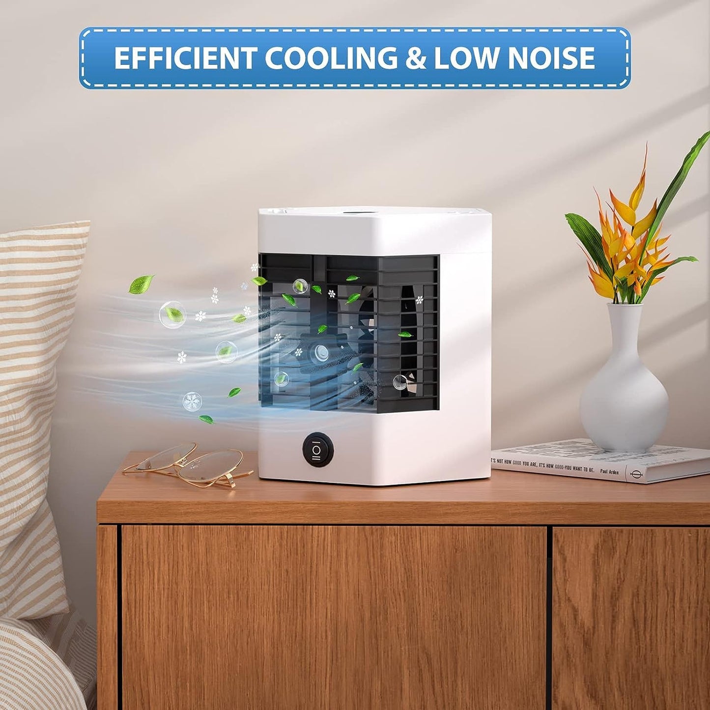 Mini Enfriador Portátil 2 en 1 con Neblina y Ventilador – USB