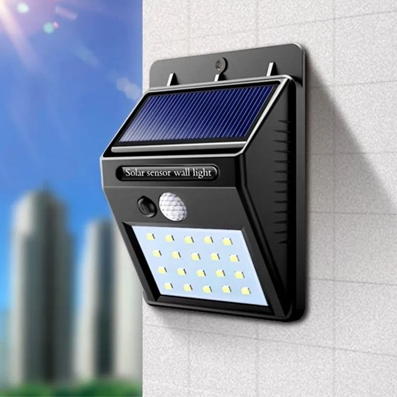 Lámpara LED con Sensor y Recarga Solar