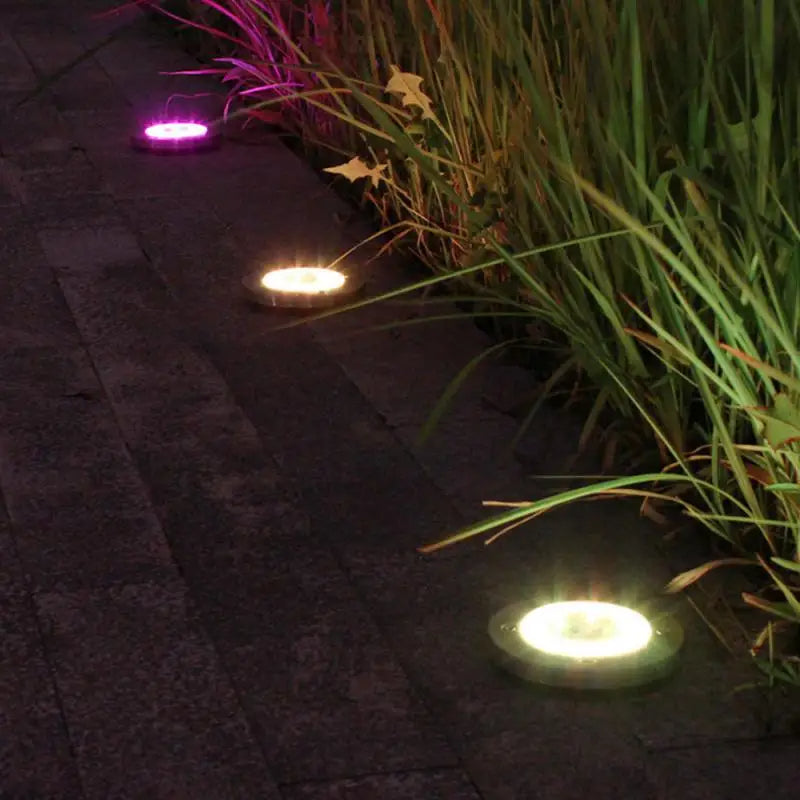 Luces LED x4 Recarga Solar para Suelo
