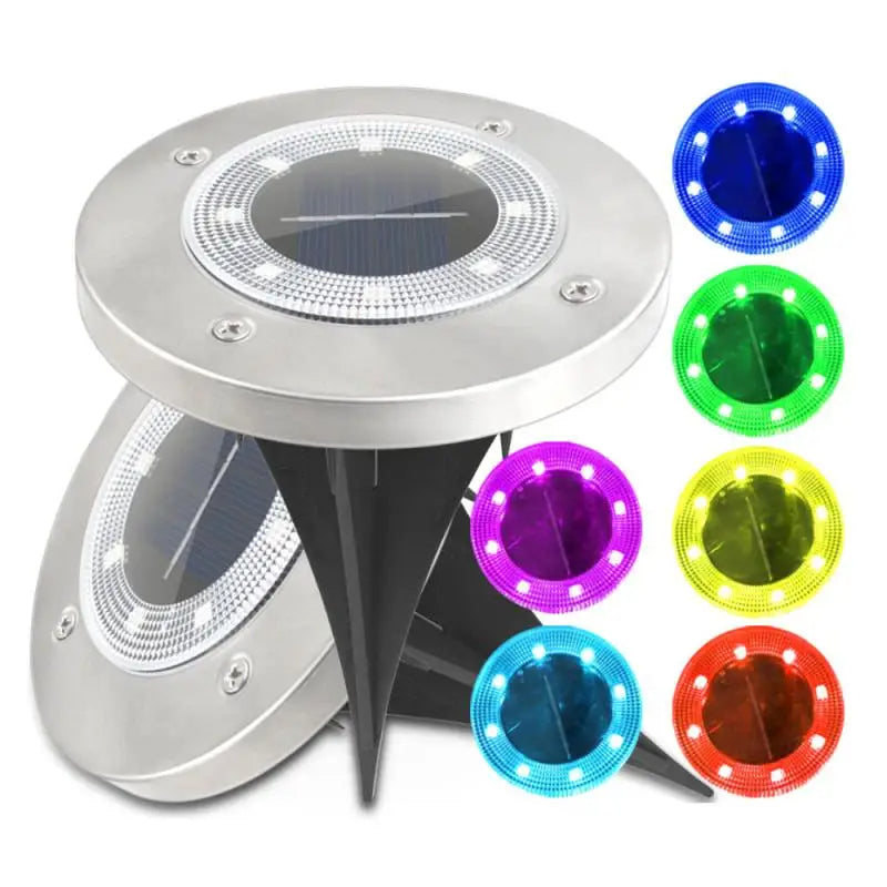 Luces LED x4 Recarga Solar para Suelo