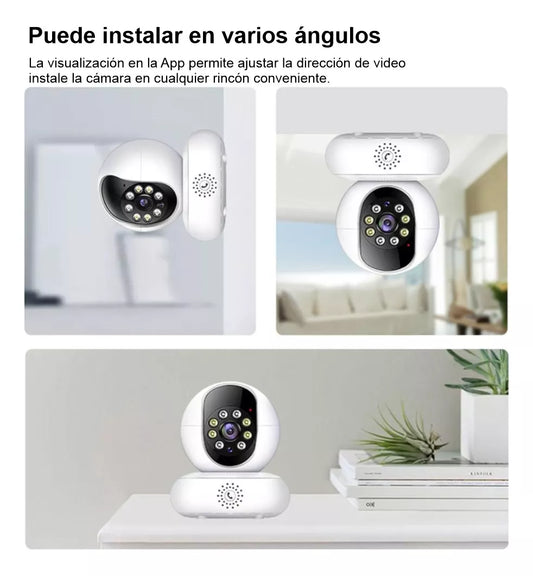 Cámara de Seguridad WiFi 360° con Visión Nocturna y Sensor Inteligente