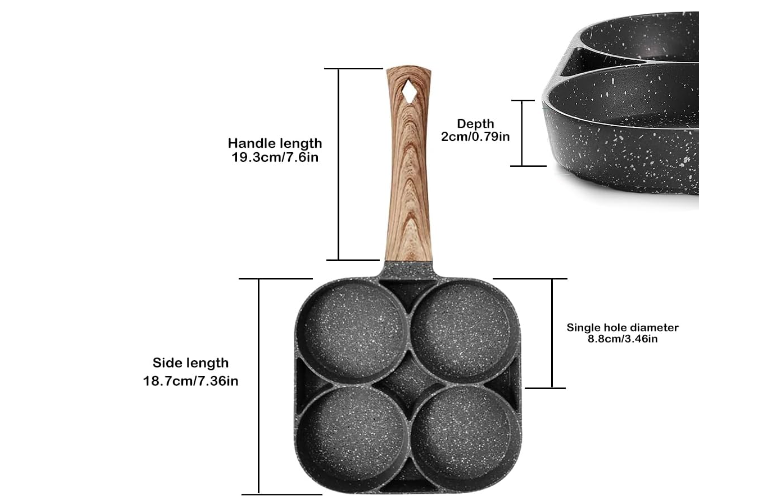 Sartén Antiadherente de 4 Puestos