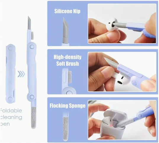 KIT DE LIMPIEZA PARA AURICULARES Y DISPOSITIVOS ELECTRÓNICOS