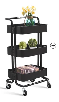 ESTANTE MULTIUSOS 3 NIVELES – COLOR NEGRO