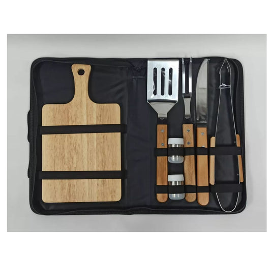 Set x7 Para Parrillada Asado BBQ con Estuche