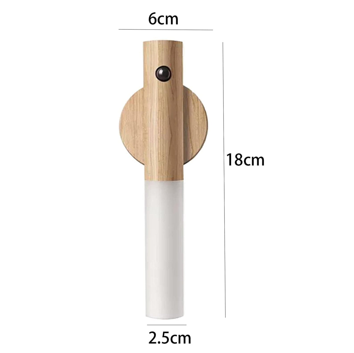 Lámpara Sensor de Movimiento en Madera Natural – Luz Decorativa e Inteligente