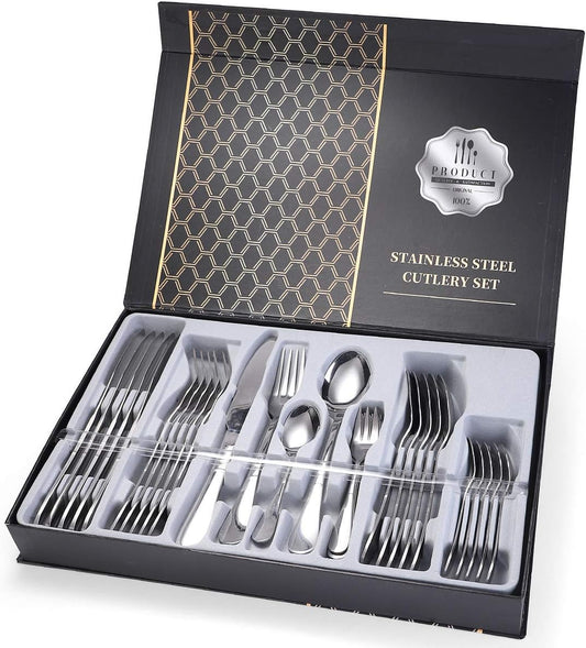 Set de Cubiertos 24 Piezas – Elegancia y Funcionalidad en Cada Comida