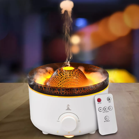 Humidificador Volcán de Llama 500 ml con Control Remoto