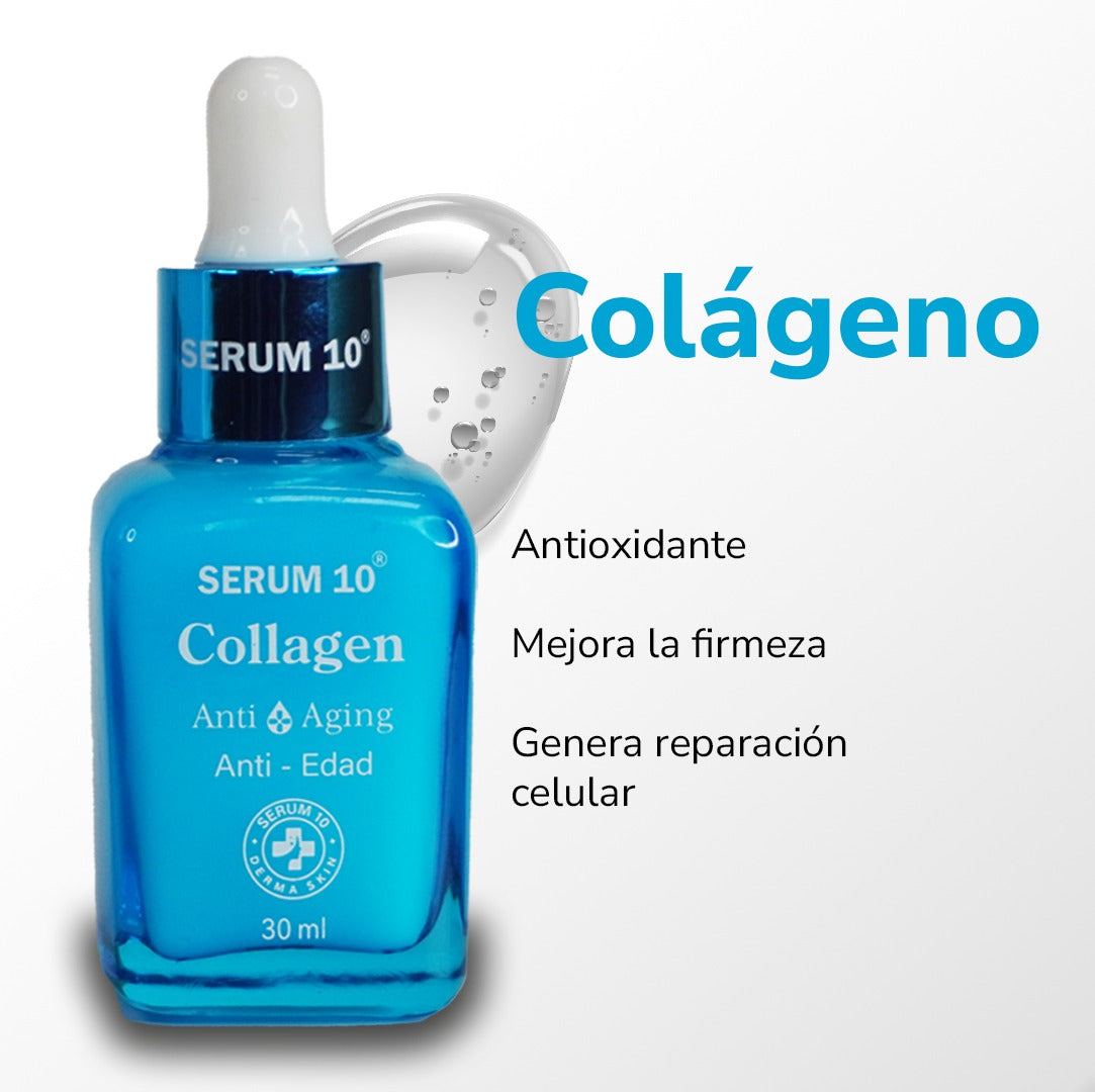 Sérum Facial Colágeno + Ácido Hialurónico y Vitamina C – Serum 10 (30 ml)