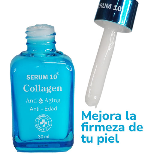 Sérum Facial Colágeno + Ácido Hialurónico y Vitamina C – Serum 10 (30 ml)