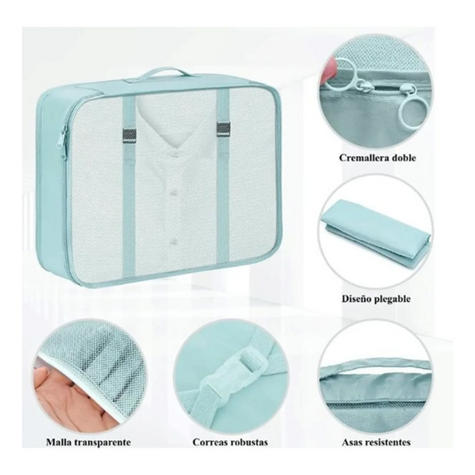 Set de bolsas organizadoras de viaje (x7 piezas)