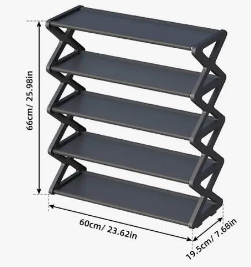 Organizador de Zapatos Vertical – 5 Niveles en X