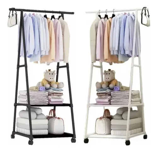 Organizador de Ropa de 2 Niveles con Ruedas