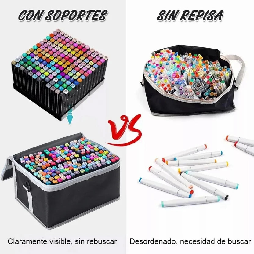 Set Marcadores Plumones doble Punta x 168