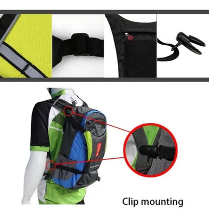 Chaleco con Luz LED Direccional Stop – Ideal para Moto, Bicicleta y Patineta
