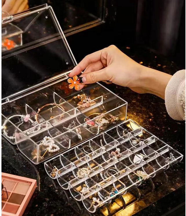 JOYERO ORGANIZADOR 2 EN 1 CON TAPA