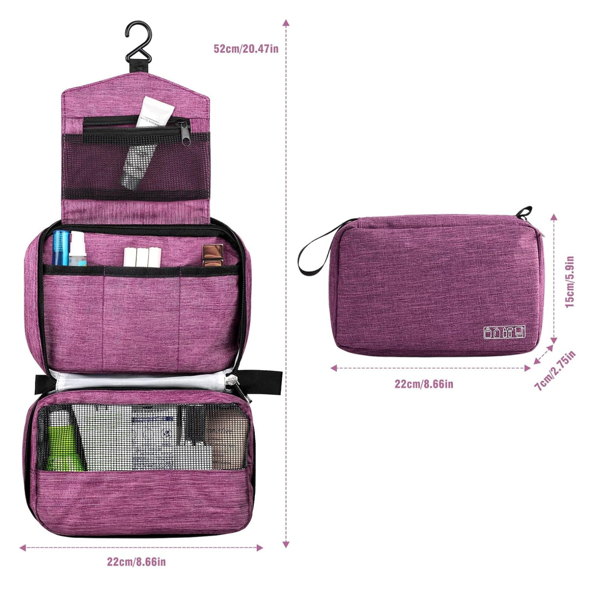 Bolso Organizador aseo colgante para viaje