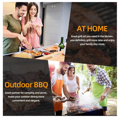 Set x7 Para Parrillada Asado BBQ con Estuche