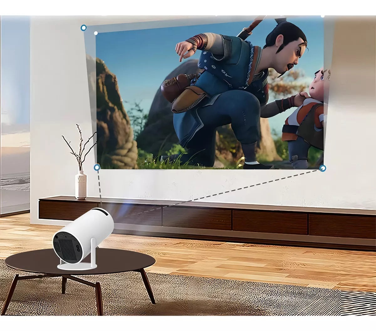 Miniproyector Inteligente LED HY300 – Android 11, WiFi 6, Bluetooth 5.2 y Soporte 4K