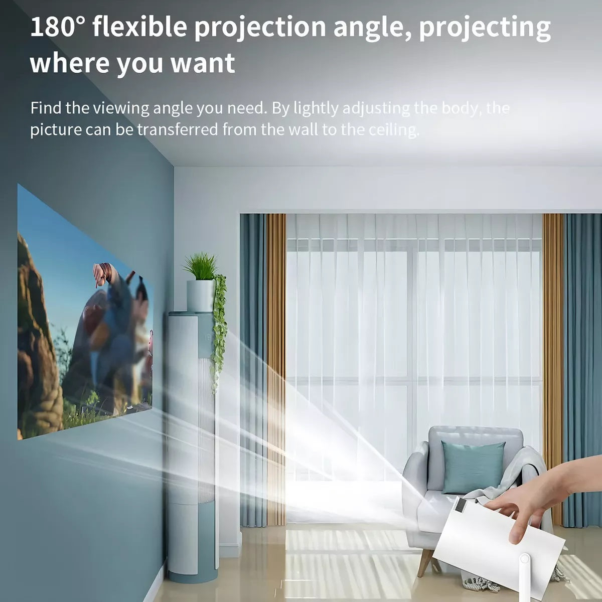 Miniproyector Inteligente LED HY300 – Android 11, WiFi 6, Bluetooth 5.2 y Soporte 4K