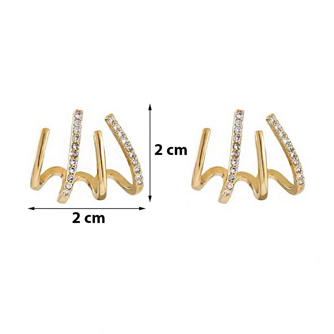 Aretes Espiral Chapados en Oro 14k – Diseño Elegante y Ligero