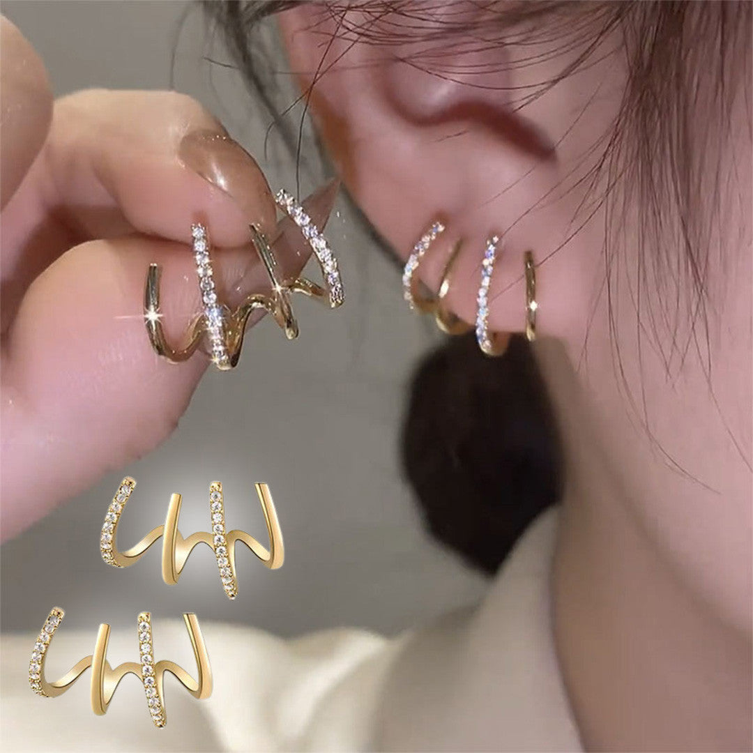 Aretes Espiral Chapados en Oro 14k – Diseño Elegante y Ligero
