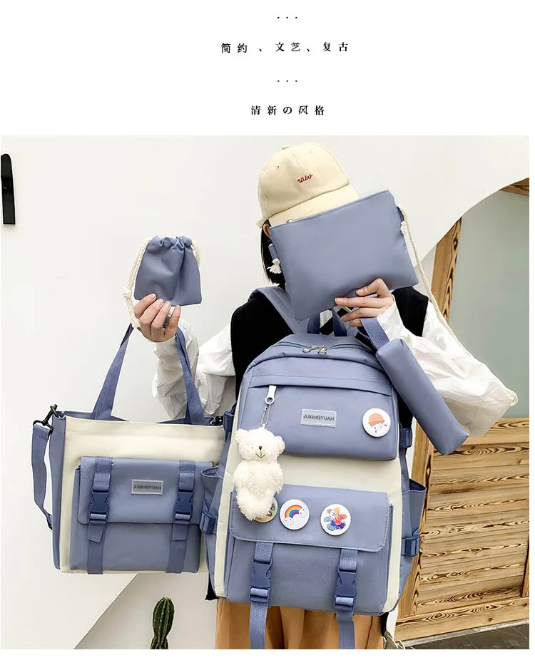 Kit Maleta Mochila Bolsos 5 en 1