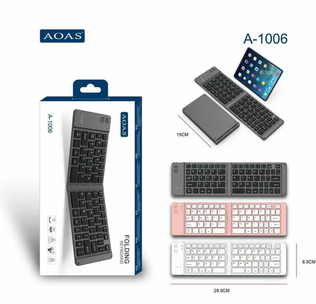 Teclado Inalámbrico Plegable A1006 – Compacto, Ligero y Poderoso
