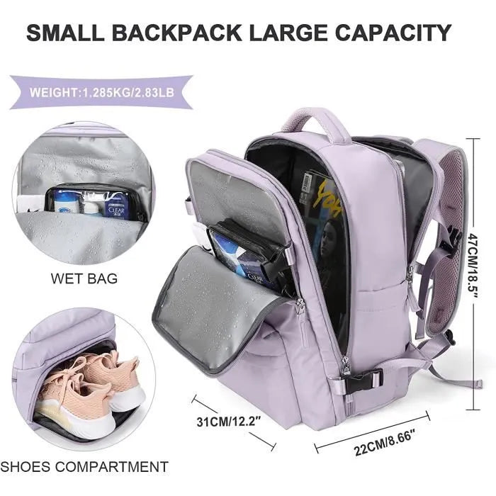 Morral de Viaje Multipropósito Antifluido – Compartimento para Zapatos y Portátil